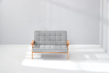 Kids double arm chair - Leathaire Grey - Bunnytickles
