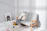 Kids double arm chair - Leathaire Grey - Bunnytickles