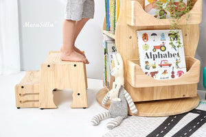 Solid Wood 2 Steps Stool - Bunnytickles