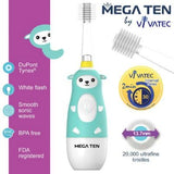 Vivatec Mega Ten Kids Sonic Toothbrush - Bunnytickles